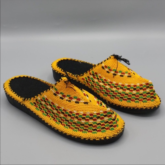 NIB Jamaican Slippers Slides 40 size 9 - Picture 1 of 4